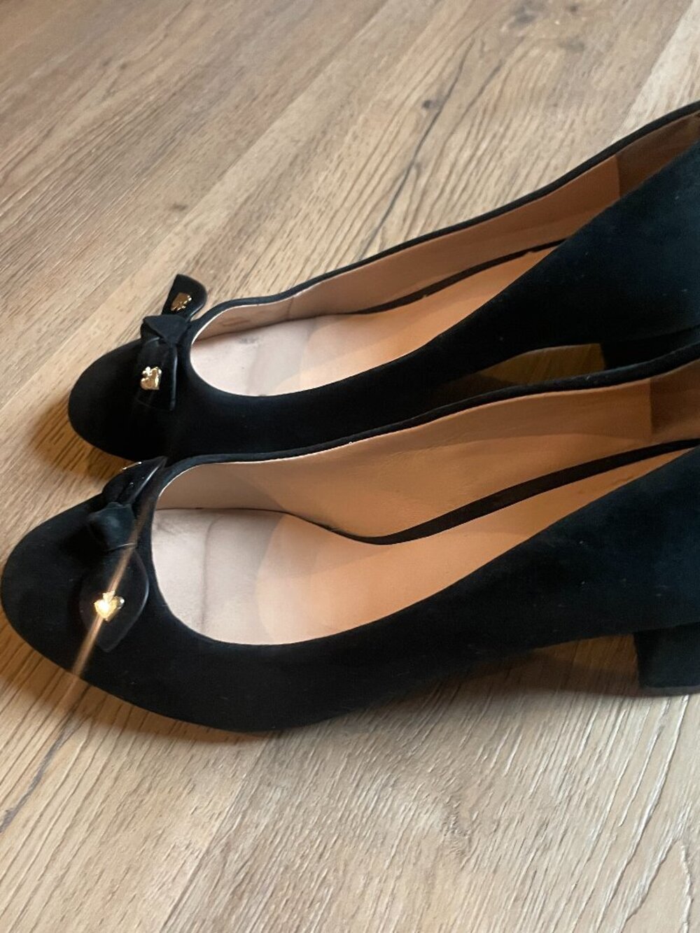 Kate Spade New York Benice Suede Block Heel Pumps Shoes Black Size 7M